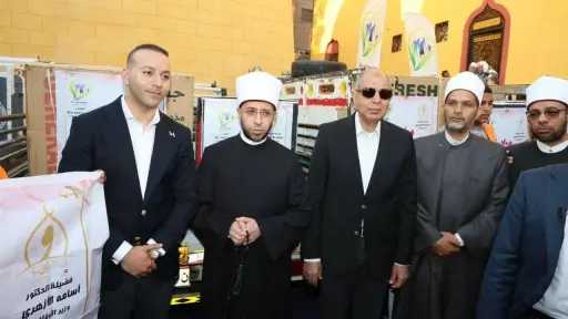وزير الأوقاف ومحافظ المنيا يشهدان افتتاح مسجد الشيخ محمد دوداي ويتفقدان قوافل الخير