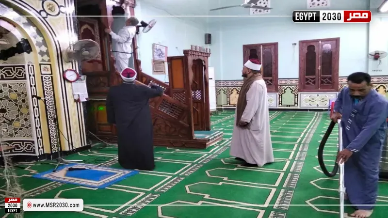 الأوقاف تجدد حملة النظافة الشاملة بالمساجد لاستقبال المعتكفين