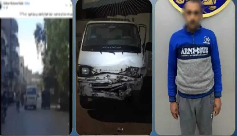 ضبط سائق ميكروباص بالدقهلية بعد قيادة متهورة واصطدام بسيارة ملاكي