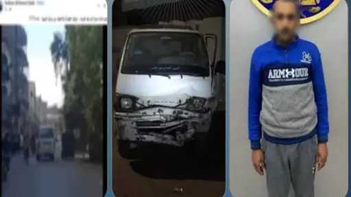 ضبط سائق ميكروباص بالدقهلية بعد قيادة متهورة واصطدام بسيارة ملاكي