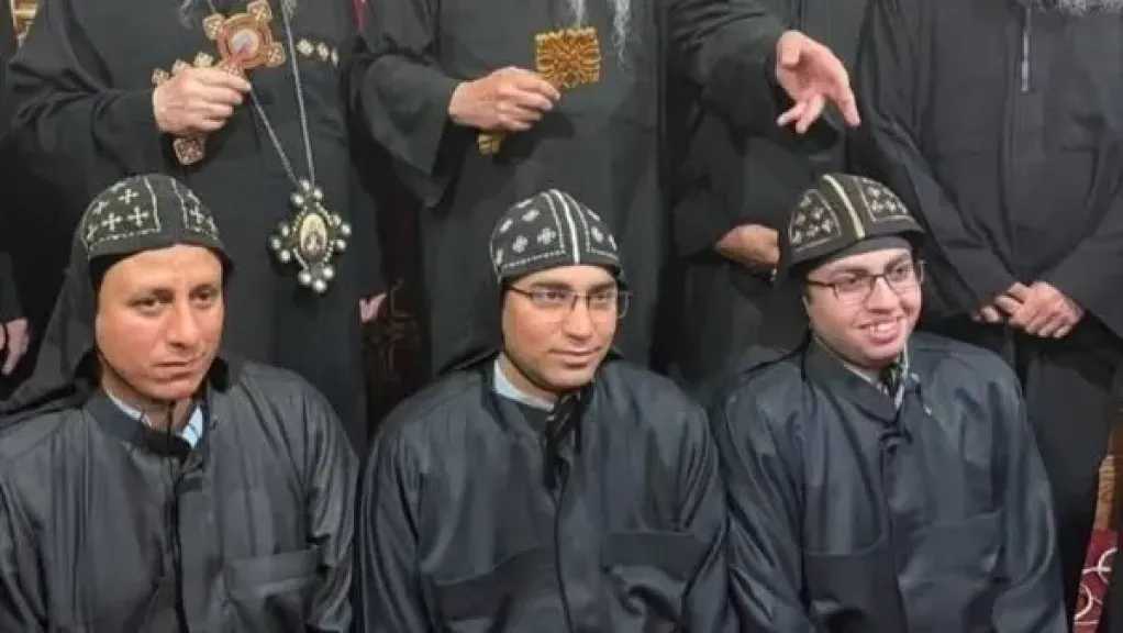 صلوات رهبنة ثلاثة رهبان جدد بدير الأنبا صموئيل المعترف بجبل القلمون