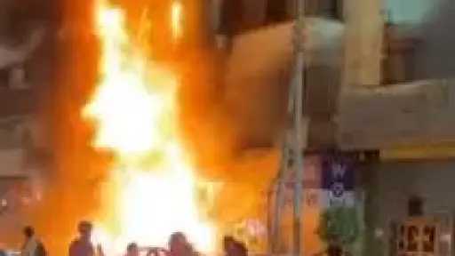 4 مصابين في انفجار فرن غاز بمطعم بمنطقة الاستاد في طنطا