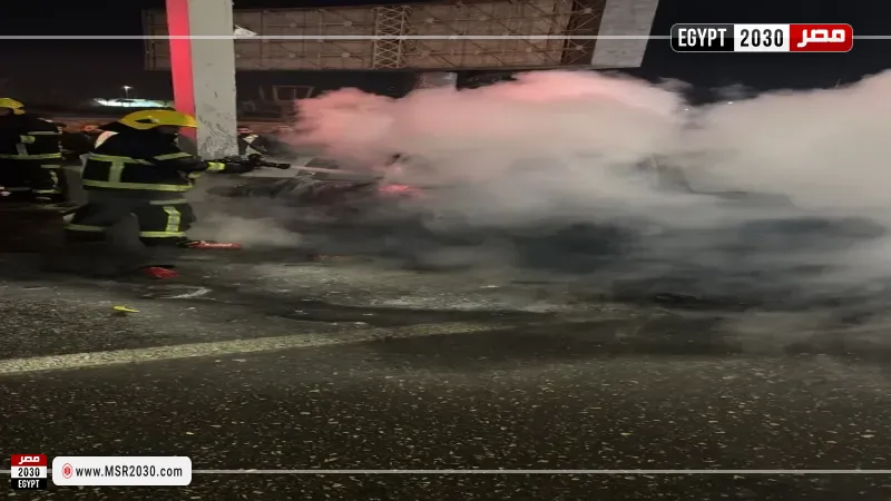 حريق سيارة ملاكي 