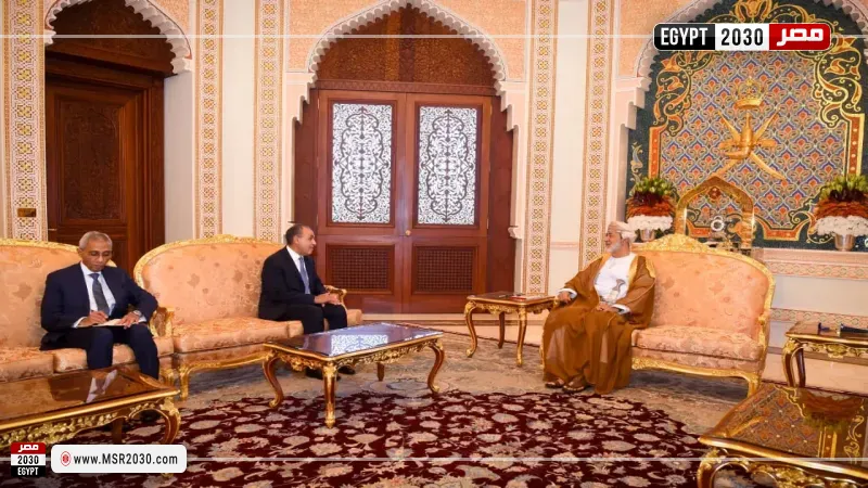 جانب من لقاء وزير الخارجية بسلطان عمان