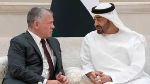 العرب لم يبدأوا الحرب.. عاهل الأردن ورئيس الإمارات... العرب لم يبدأوا الحرب.. عاهل الأردن ورئيس الإمارات يدعوان لتهدئة شاملة بالمنطقة