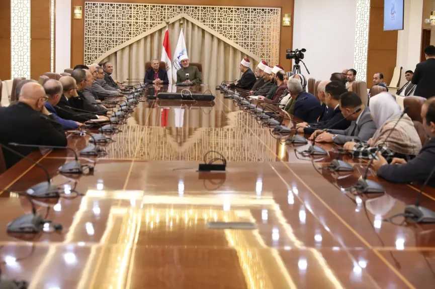 مفتي الجمهورية يستقبل رئيس الطائفة الإنجيلية والوفد المرافق له للتهنئة بعيد الفطر المبارك