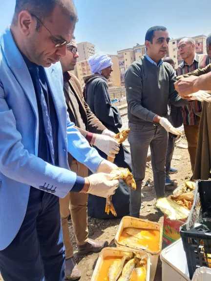 مدير الطب البيطرى بسوهاج يضبط أسماك ولحوم غير صالحة للاستهلاك الآدمى