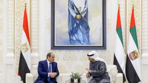 محمد بن زايد: حريصون على التنسيق مع مصر لتعزيز أمن المنطقة واستقرارها