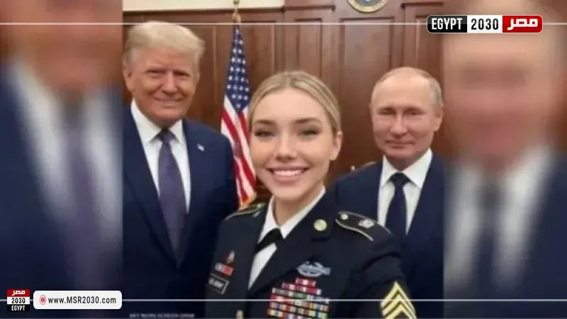 جندية أمريكية تثير الجدل بصور مع ترامب وبوتين وزيلينسكي