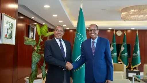 رئيس مفوضية الاتحاد الإفريقي يبحث مع رئيس تنزانيا الأسبق تطورات القرن الإفريقي وجهود السلام