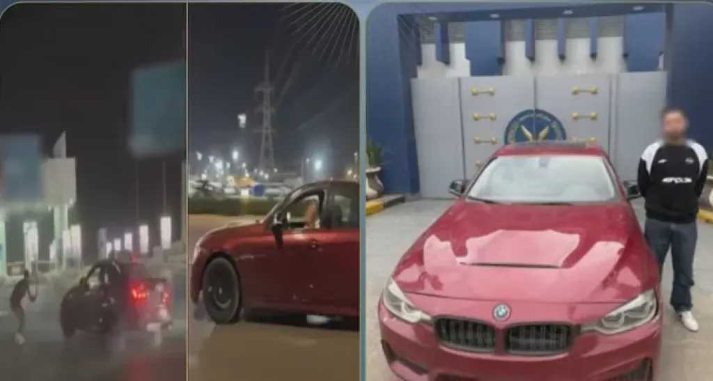 ضبط قائد سيارة لأدائه حركات استعراضية بمدينة 6 أكتوبر وتعريضه المواطنين للخطر