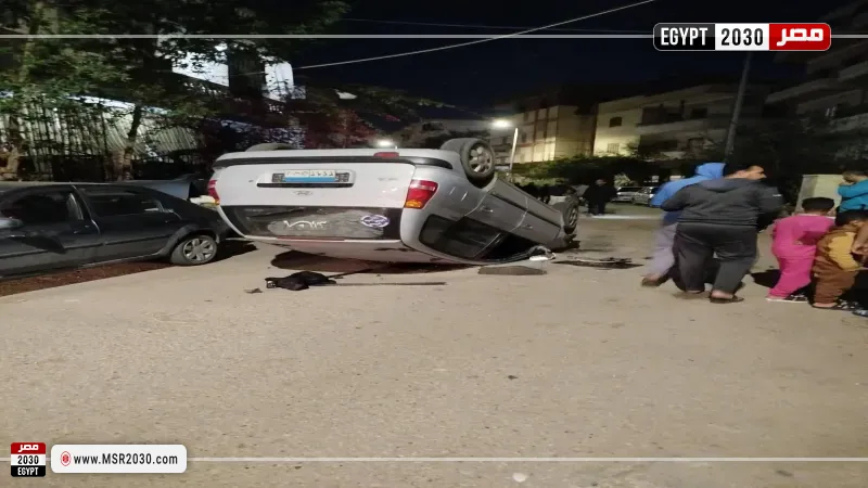 انقلاب سيارة ملاكي 