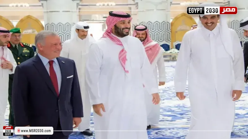 أمير قطر وولي عهد السعودية وعاهل الأردن