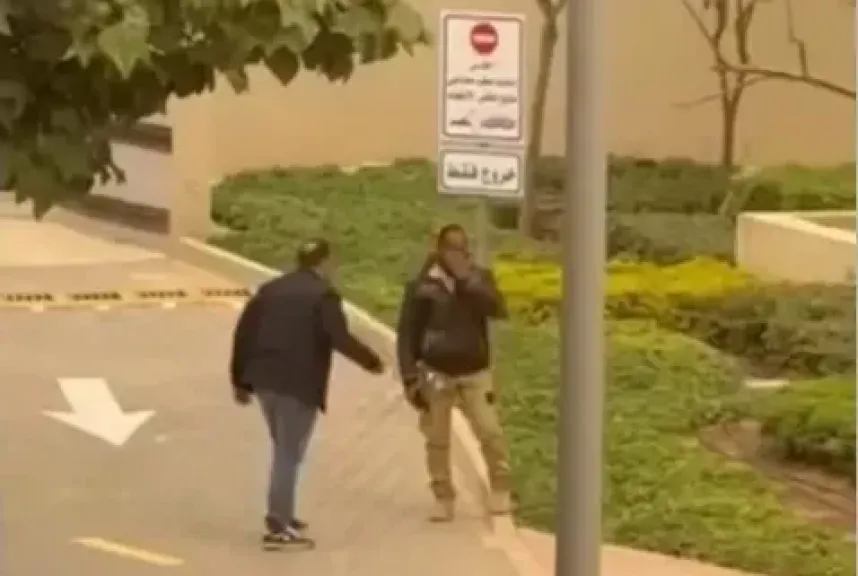 رجل الأعمال المتهم بالتعدي على فرد أمن بالتجمع