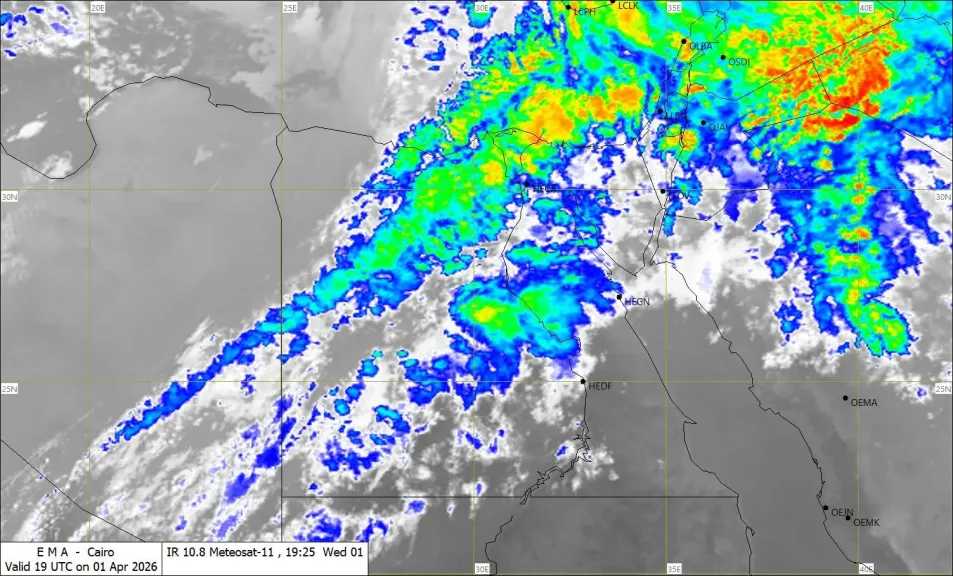 حالة الطقس اليوم.. أمطار رعدية غزيرة تغطي شمال البلاد وزحف للرمال المثارة نحو الصعيد