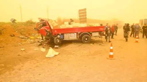 النيابة العامة تبدأ تحقيقاتها بعد حادث تصادم مروع بالسادات: مصرع 8 وإصابة 4 آخرين