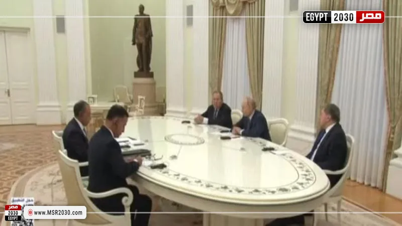 جانب من لقاء بوتين ووزير الخارجية