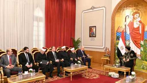 البابا تواضروس لقاضي قضاة فلسطين: مصر على مر العصور تدعم القضية الفلسطينية وتساند حقوق الشعب الفلسطيني المشروعة