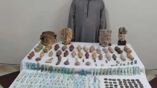 ضبط 277 قطعة أثرية فى  المنيا