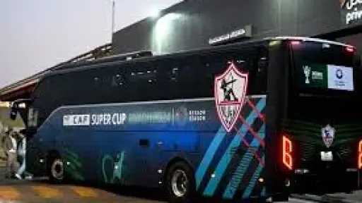 الزمالك يصل ملعب برج العرب استعدادًا لمواجهة المصرى... الزمالك يصل ملعب برج العرب استعدادًا لمواجهة المصرى فى مرحلة حسم الدورى