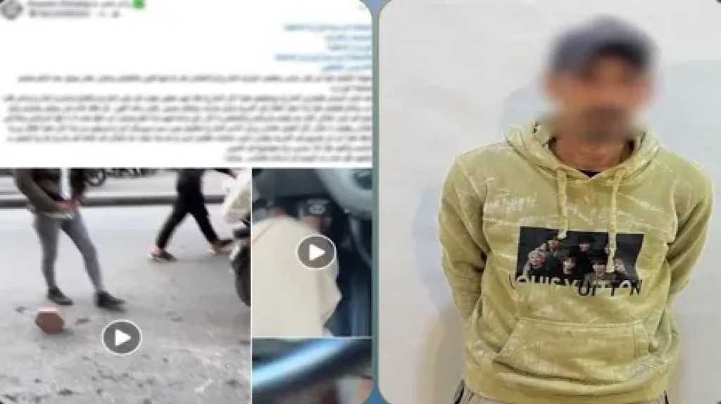 ضبط منادي سيارات يعيق حركة المرور بالأحجار في وسط البلد