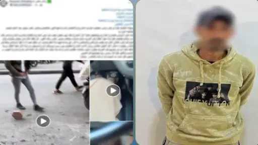 ضبط منادي سيارات يعيق حركة المرور بالأحجار في... ضبط منادي سيارات يعيق حركة المرور بالأحجار في وسط البلد