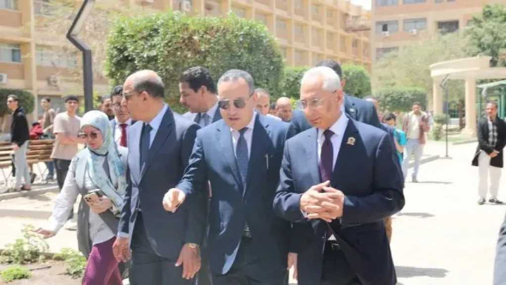 وزير التعليم العالي ومحافظ المنيا ورئيس جامعة المنيا يتفقدون سير الأعمال التنفيذية بالجامعة التكنولوجية