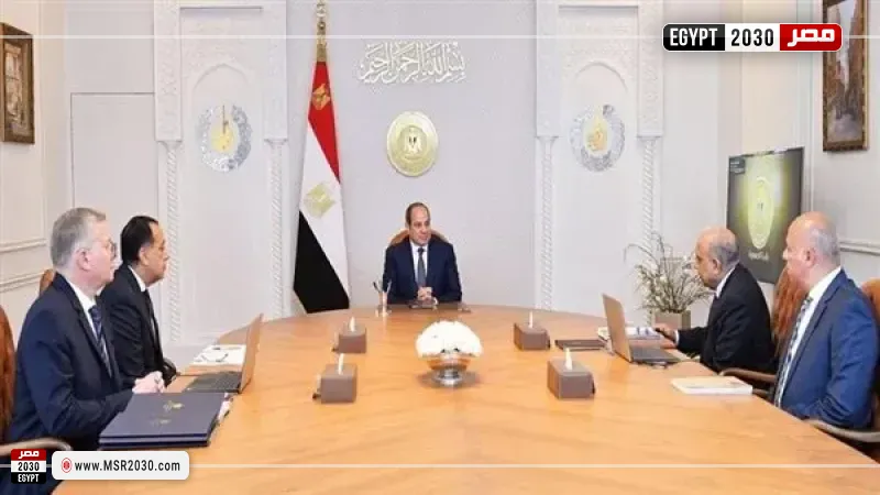 الرئيس السيسي خلال الاجتماع