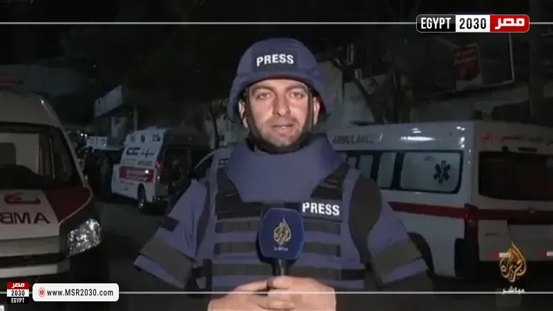  استهداف الجيش الإسرائيلي لسيارة الصحفي محمد وشاح