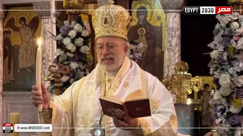 المطران شامي يترأس صلوات سبت النور في كاتدرائية القيامة بالقاهرة