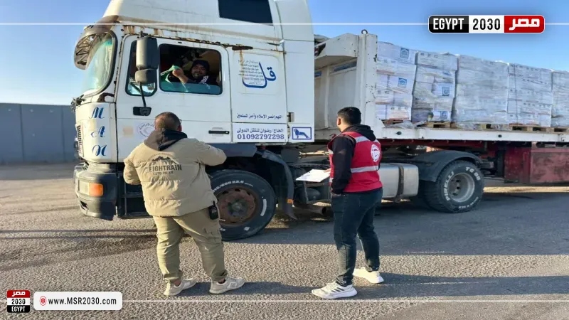 قافلة مساعدات لأهالي غزة