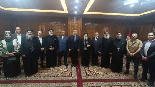 نائب محافظ الجيزة والسكرتير العام يزوران مطرانية الأقباط... نائب محافظ الجيزة والسكرتير العام يزوران مطرانية الأقباط الأرثوذكس بطموه للتهنئة بعيد القيامة المجيد