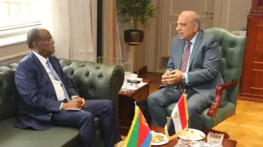 وزير الكهرباء يبحث مع مستشار رئيس دولة اريتريا تعزيز التعاون بمجالات الطاقة المتجددة