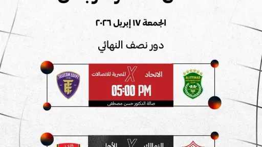 اليوم.. انطلاق نصف نهائي كأس مصر لكرة السلة