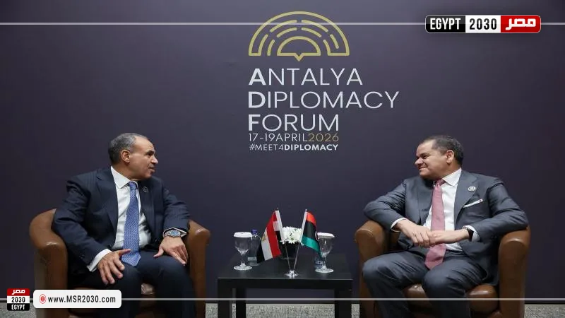 وزير الخارجية يلتقى مع رئيس حكومة الوحدة الوطنية الليبية