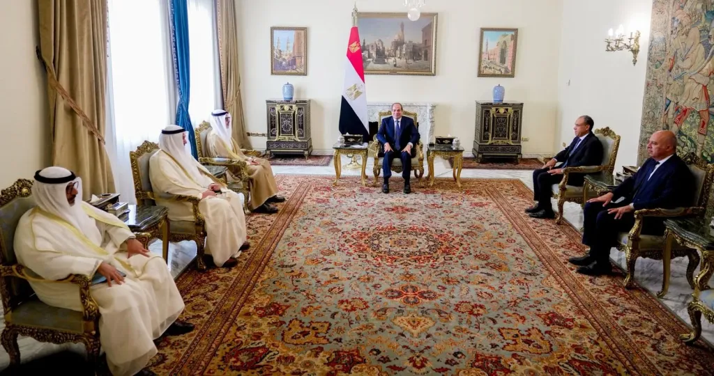 جانب من لقاء الرئيس السيسي وأمير الكويت