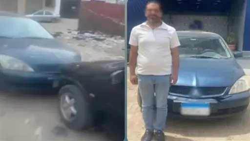 كشف ملابسات فيديو اصطدام سيارة سيدة بالإسماعيلية.. وضبط المتهم