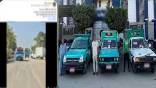 القبض على قائدي 3 سيارات ربع نقل لسيرهم عكس الاتجاه ببني سويف