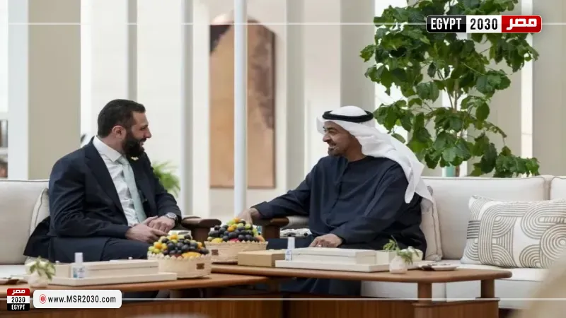 محمد بن زايد وأحمد الشرع يبحثان العلاقات بين البلدين