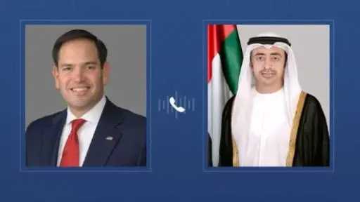 وزيرا خارجية الإمارات وأمريكا يستعرضان سبل تحقيق السلام والأمن الإقليمي المستدام