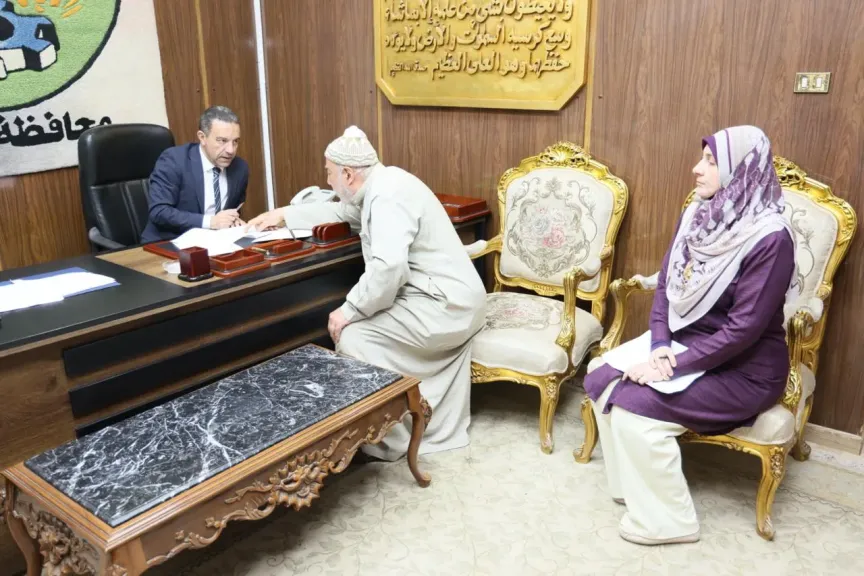 جانب من لقاءات محافظ المنوفية مع المواطنين