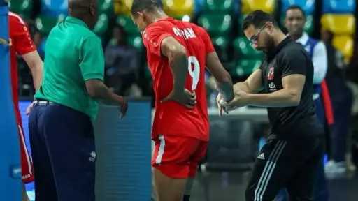 رجال طائرة الأهلي| تفاصيل إصابة محمد عسران ببطولة إفريقيا