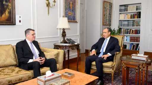 وزير الخارجية يستقبل رئيس لجنة حقوق الإنسان في مجلس النواب