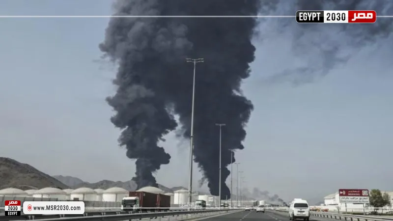 حريق في منطقة الفجيرة الفنطية