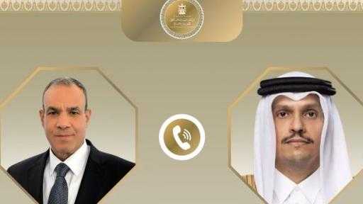 وزير الخارجية يبحث هاتفيا مع رئيس مجلس الوزراء القطري جهود خفض التصعيد الإقليمي