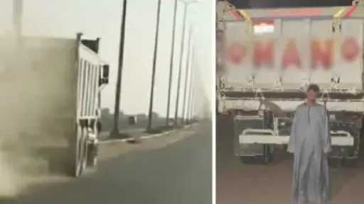 ضبط سائق «نقل» بعد فيديو قيادة برعونة واصطدام بسيارة في الجيزة