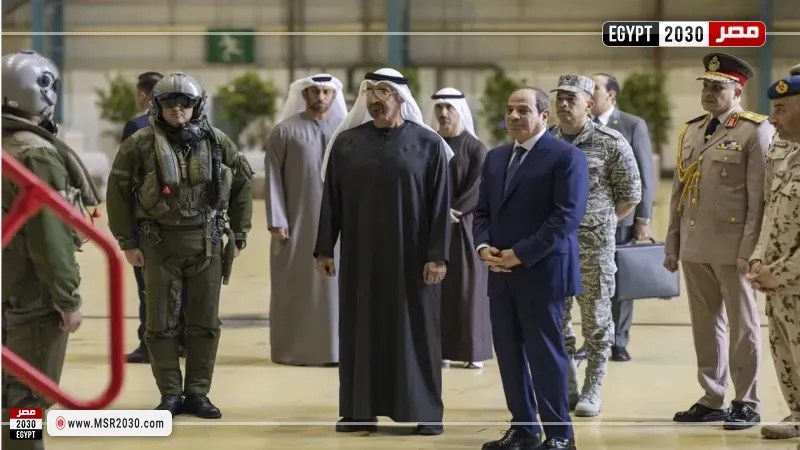 السيسي ومحمد بن زايد يتفقدان المقاتلات المصرية في الإمارات