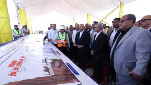 وزير النقل يشهد التشغيل التجريبي لمحور الفشن التنموي ببنى سويف ومحور ديروط التنموي باسيوط