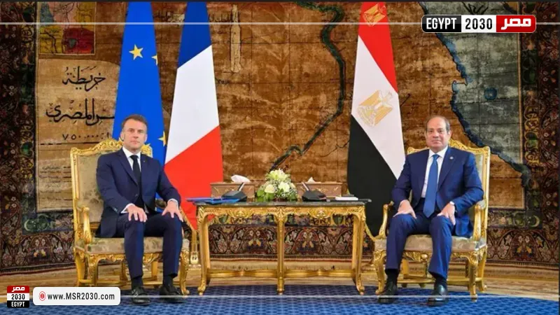 الرئيس السيسي وماكرون