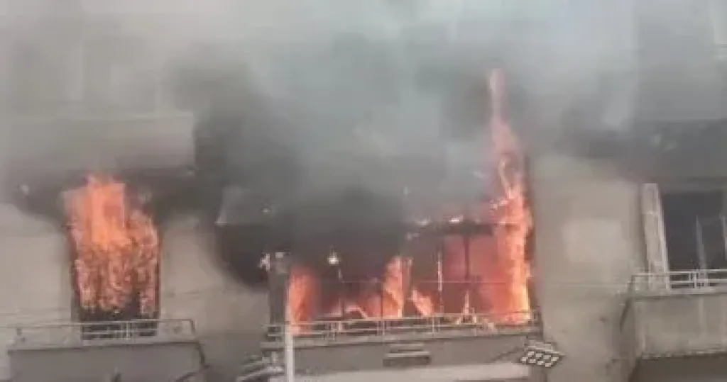 حريق شقة 
